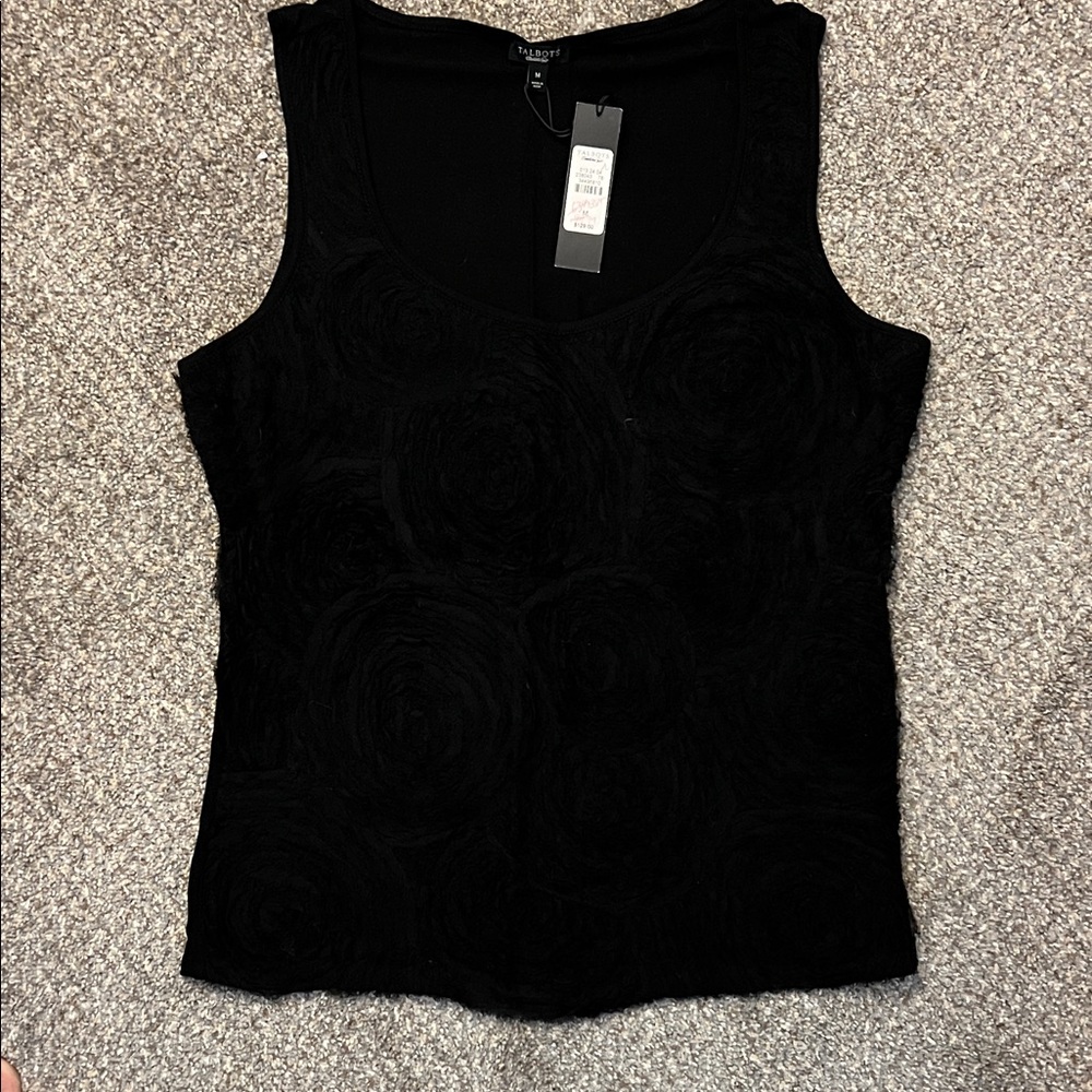Talbots Black Fitted Sleeveless Tank Top